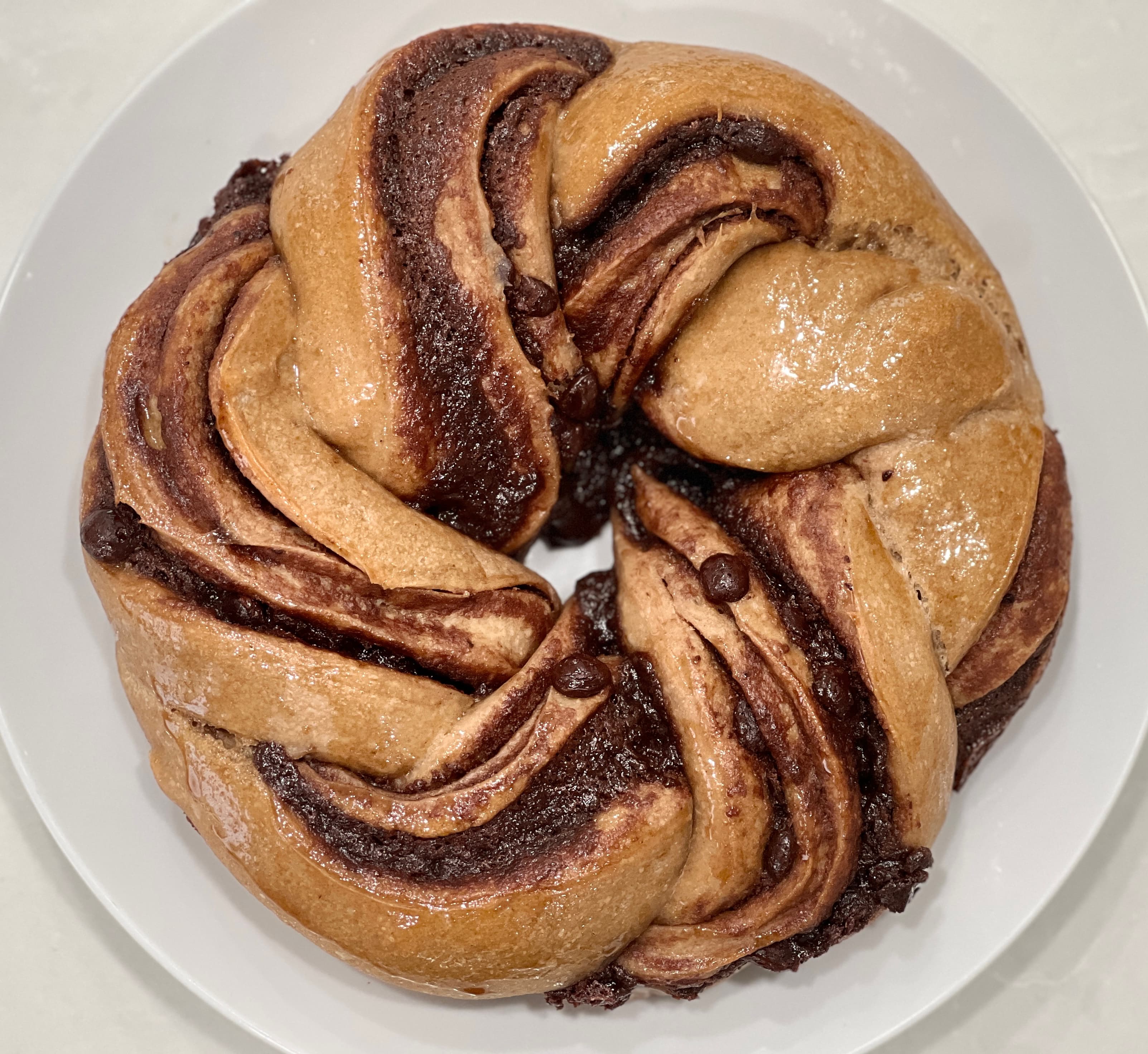 Chocolate-Tahini Sourdough Twist